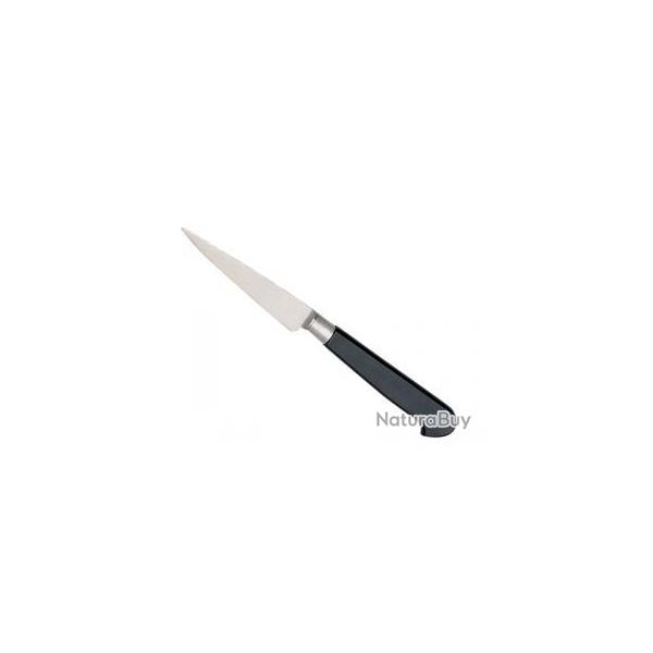 Couteau office Au nain lame 10 cm, manche noir  virole, inox.