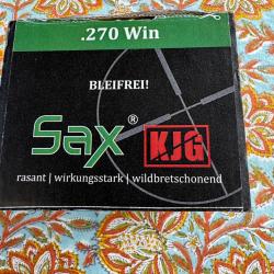Munitions sans plomb SAX KJG-SR 270 Winchester x8