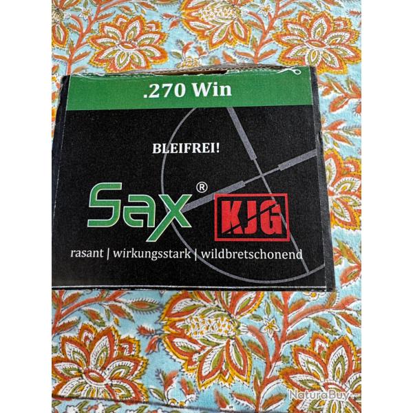 Munitions sans plomb SAX KJG-SR 270 Winchester x8