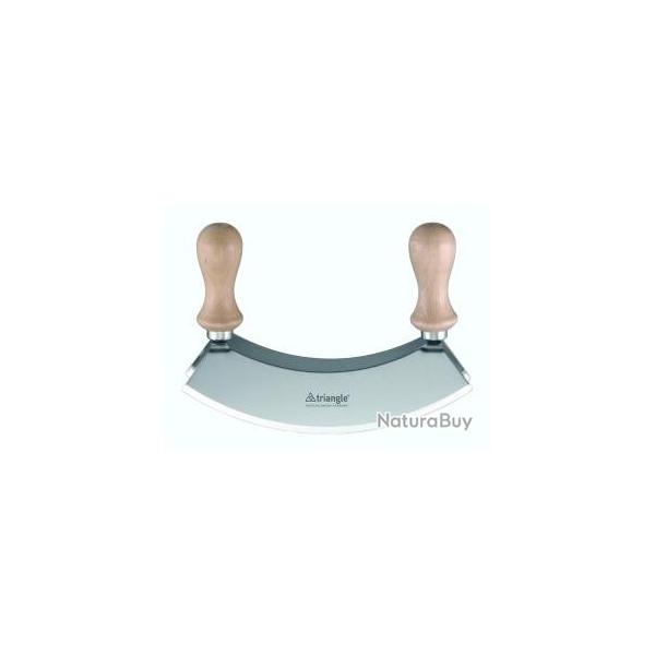 Hachoir beroir TRIANGLE, double lame 23 cm inox, poignes htre.