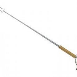 Fourchette barbecue télescopique, étui nylon (ouverte : 65 cm, fermée : 15 cm).