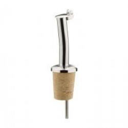 Bouchon verseur liège, avec clapet, inox.