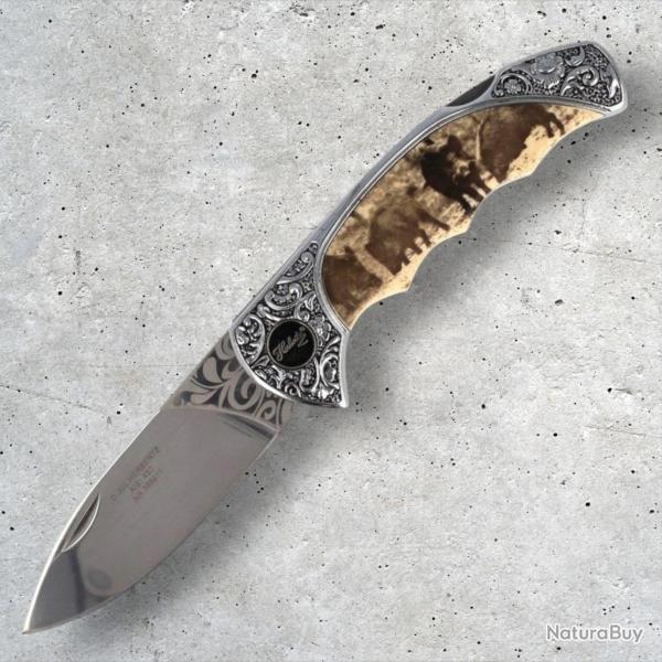 Couteau pliant Herbertz Solingen avec manche dcoratif