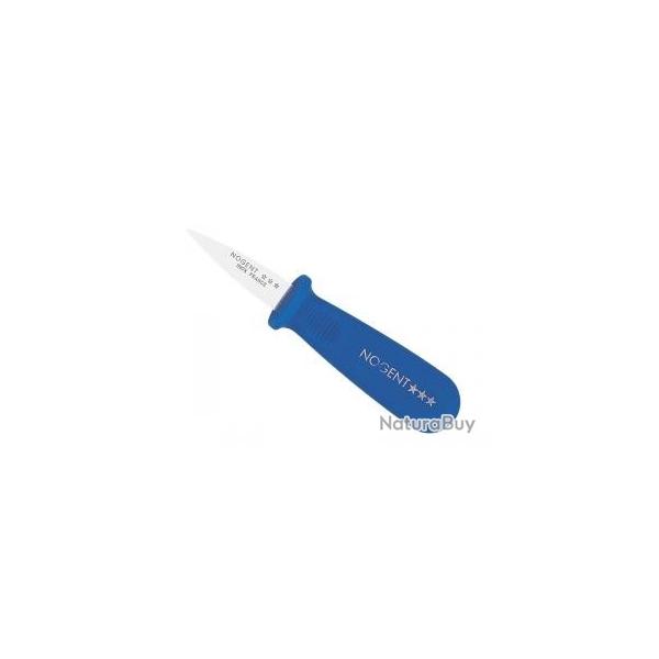 Couteau  hutres lancette  NOGENT 3 toiles , bleu, inox.