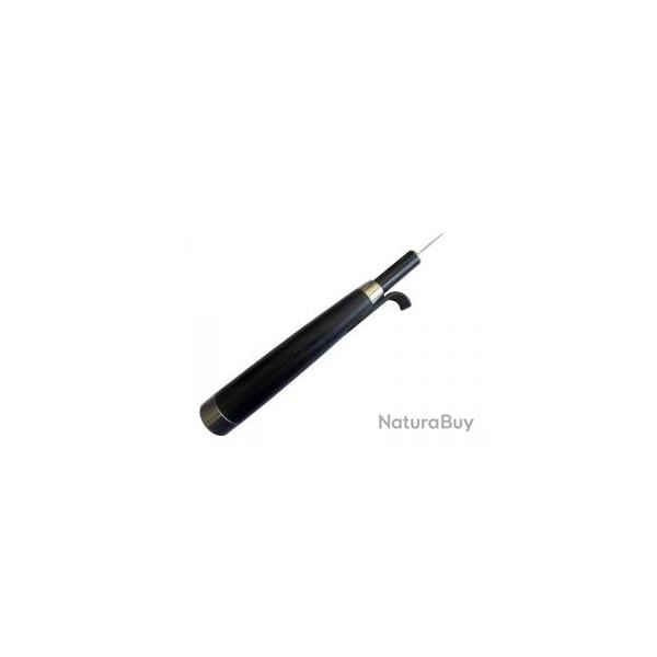 Couteau  hutres  O'Knife , lame 4 cm acier inox , manche et garde ABS noir.