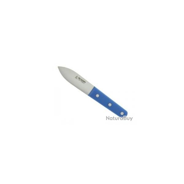 Couteau coquilles St Jacques  AU NAIN , lame large 11 cm acier inox, manche ABS bleu.