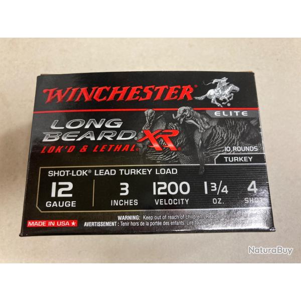 Vends cartouche WINCHESTER LONG BEAR cal.12/76 numro 4