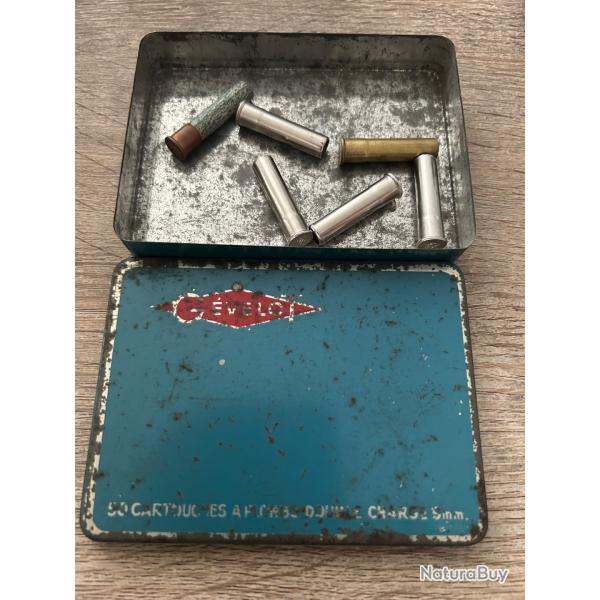 Lot de cartouche calibre non connu dans vieille boite Gvelot