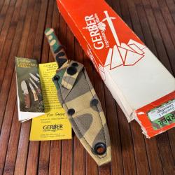 RARE GERBER LEGENDARY BLADES GARDIAN l CAMOUFLAGE NEUF EN BOÎTE PORTLAND U.S.A