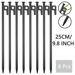 Piquets de tente robustes, piquets de Camping en acier forgé, pointes pour décoration de cour, champ