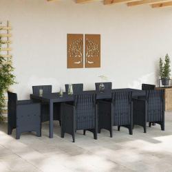 Table de jardin Anthracite 250x100x73 cm Poly Rattan