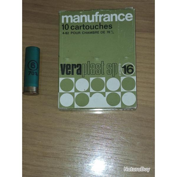 MANUFRANCE bote de 10 munitions VERAPLAST 1er gnration vendu par poudrenoirepro