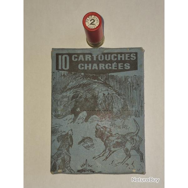 boite ancienne de10 munitions complte cal 16 pb 2 TBE vendu par poudrenoirepro