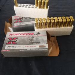 Vends munitions winchester power point calibre 7mm rem mag