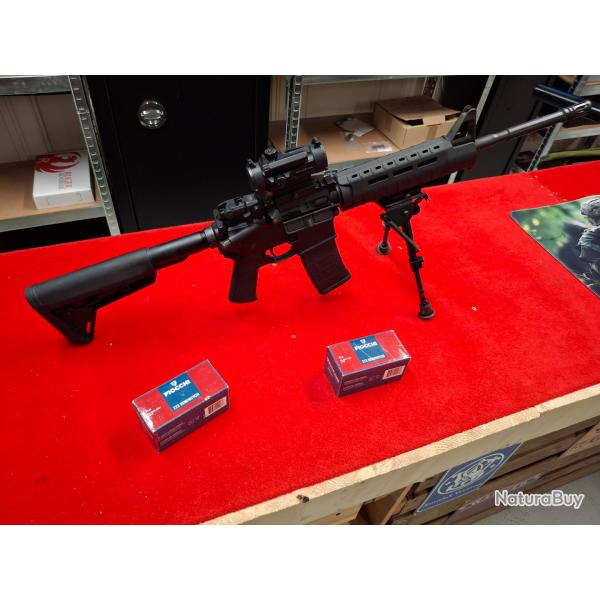 COLT M4 EN EXCELLENT ETAT CAL. 223 REM + CHARGEUR DE 30 COUPS + P. R VECTOR OPTICS NAUTILUS + BIPIED