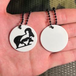 Porte-clés Silhouettes combinées (recto)