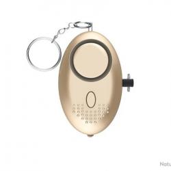 Porte-clefs alarme 130db - anti agression + lampe led - or - LIVRAISON GRATUITE