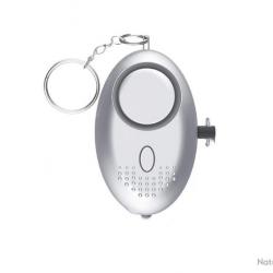 Porte-clefs alarme 130db - anti agression + lampe led - gris - LIVRAISON GRATUITE