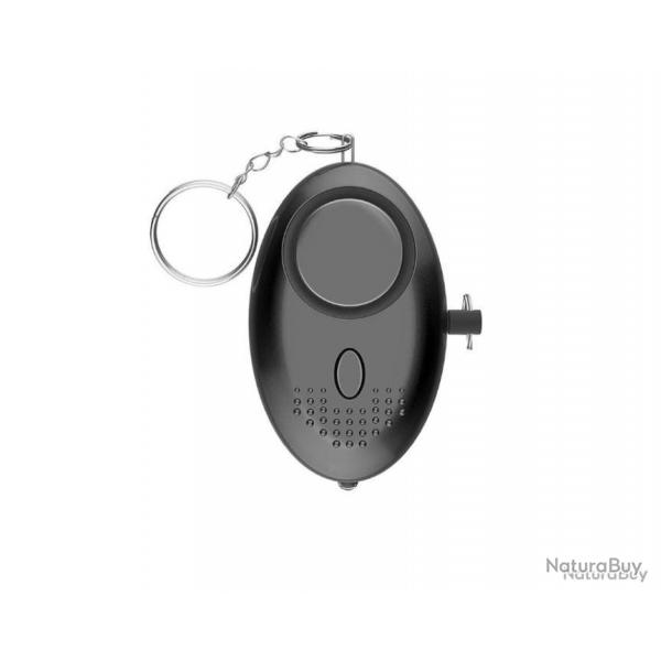 Porte-clefs alarme 130db - anti agression + lampe led - noir - LIVRAISON GRATUITE