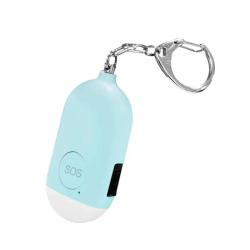 Porte-clefs anti agression - alarme personnelle 130db + lampe led - bleu - LIVRAISON GRATUITE