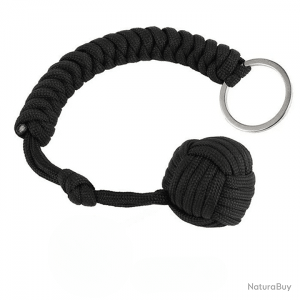 Porte-clefs de self-dfense poinge de singe - noir - LIVRAISON GRATUITE