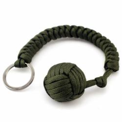 Porte-clefs de self-défense poinge de singe - vert - LIVRAISON GRATUITE