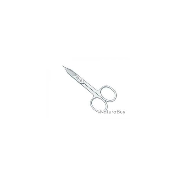 Ciseaux  ongles pointe de glaive Percy DUE CIGNI, 10 cm, courbes nickels.