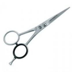 Ciseaux coiffeur modèle barbe DUE CIGNI, une lame microdentée, avec amortisseur et poucette,14 cm