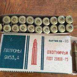 boite de 20 cartouches pour fusil russe 9x53 MEDVED