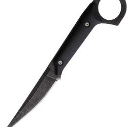 Lot de 5 Couteaux EliEdge Kiridashi Black Lame Acier 440 Manche Abs Etui Plastic Rigide EE20691BK