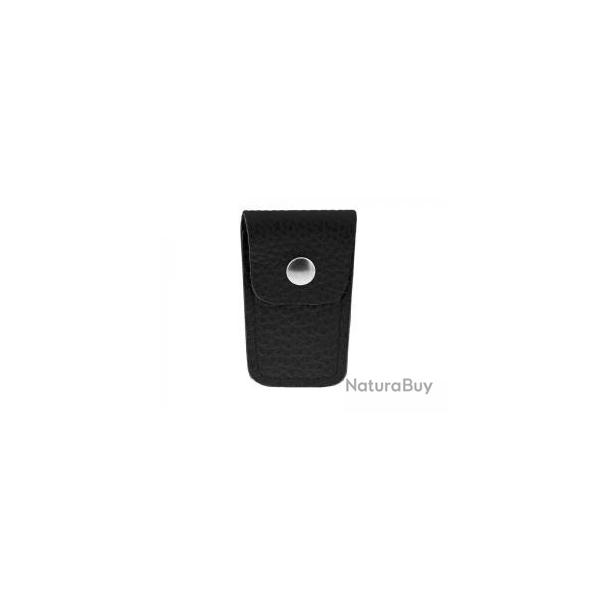 Etui cuir noir pour ciseaux pliants  NOGENT , HB 520, 10 cm inox (Rf. 6842).