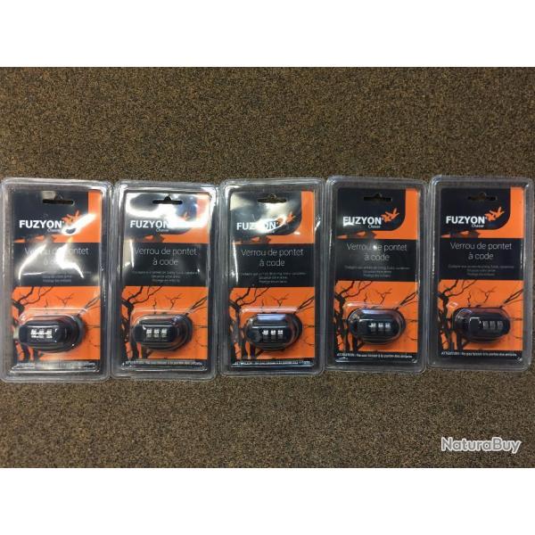 LOT DE 5 VERROUS DE PONTET POUR ARME A CODE