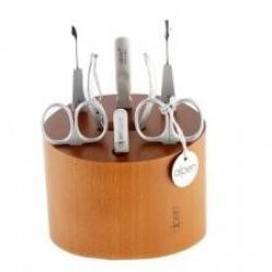 Bloc manucure ALPEN, cerisier, 7 pièces inox satiné