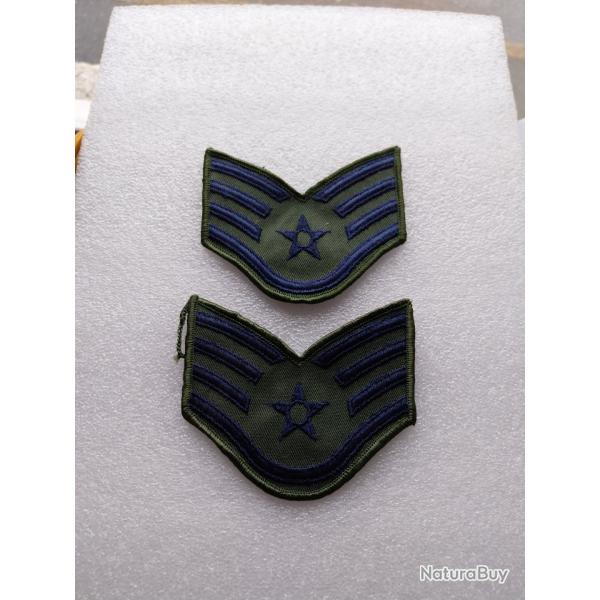 Lot de grades arme us usaf STAFF SERGEANT kaki original
