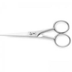 Ciseaux à moustache Dovo, 11 cm droits, une lame micro-dentée, inox satiné.