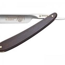 Rasoir  Dovo moustache 5/8 « BARBAROSSA » évidé, lame courte 5 cm acier inox, manche ébène.