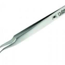 Pince à tiques « TICK », 9,5 cm, acier inox chirurgical résistant aux acides et stérilisable, grise.
