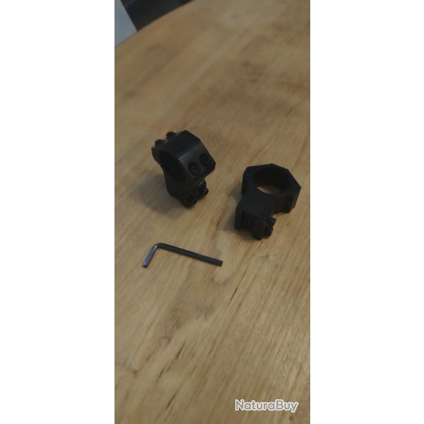 Colliers haut 25,4mm/rail 11-13mm