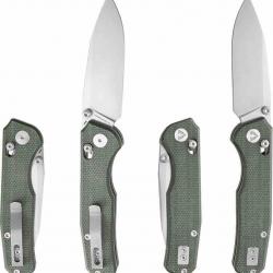 Couteau CMB Made Knives Explore Lame Acier 14C28N Manche Micarta OD Axis Lock KIVT CMB18A
