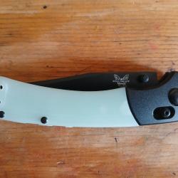 Couteau pliant Benchmade crooked river rare édition spéciale manche G10 vert clair