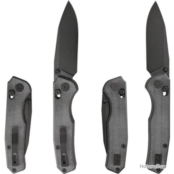 Couteau CMB Made Knives Explore Lame Acier 14C28N Blk Manche Micarta Black Axis Lock KIVT CMB18B