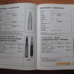 Livre sur  "Die Militärpatronen Kaliber 7,9 mm ihre vorläufer und Abarten