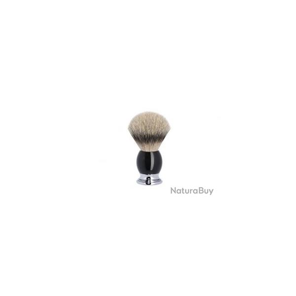 Blaireau MUHLE  SOPHIST , pur argent (silvertip badger), monture rsine noir.