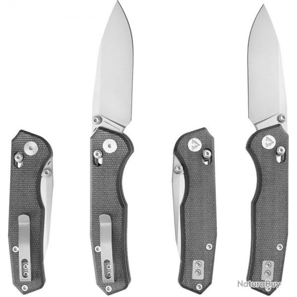 Couteau CMB Made Knives Explore Lame Acier 14C28N SW Manche Micarta Black Axis Lock KIVT CMB18C