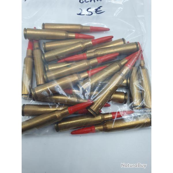 LOT DE 23 MUNITIONS DE MANIPULATION A BLANC CAL.6.5X55