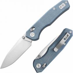 Couteau CMB Made Knives Explore Lame Acier 14C28N SW Manche Micarta Blue Axis Lock KIVT CMB18D