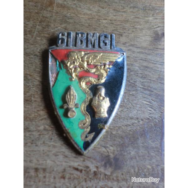 insigne 61 BMGL  bataillon mixte gnie lgion  / drago paris