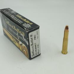 BOITE DE 18 MUNITIONS AU CALIBRE 22HORNET SELLIER & BELLOT