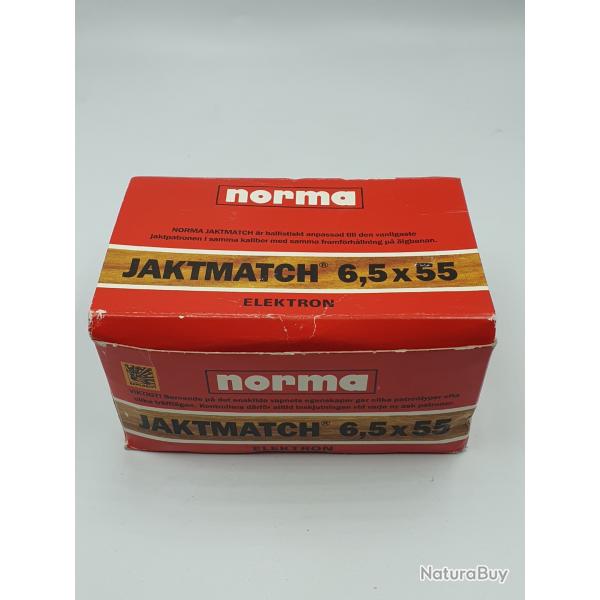 LOT DE 45 MUNITIONS NORMA JAKTMATCH CAL.6.5X55