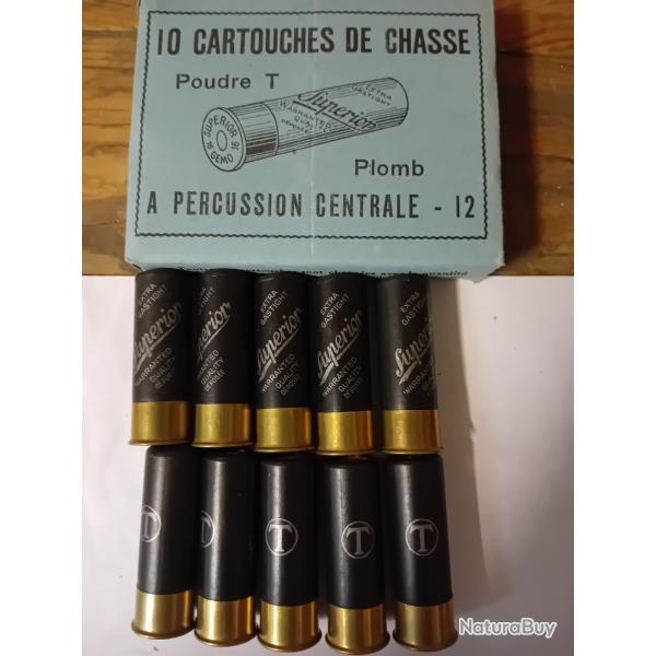 Bote de 10 belles cartouches anciennes  "SUPERIOR " de la Cartoucherie Franaise  en ca12